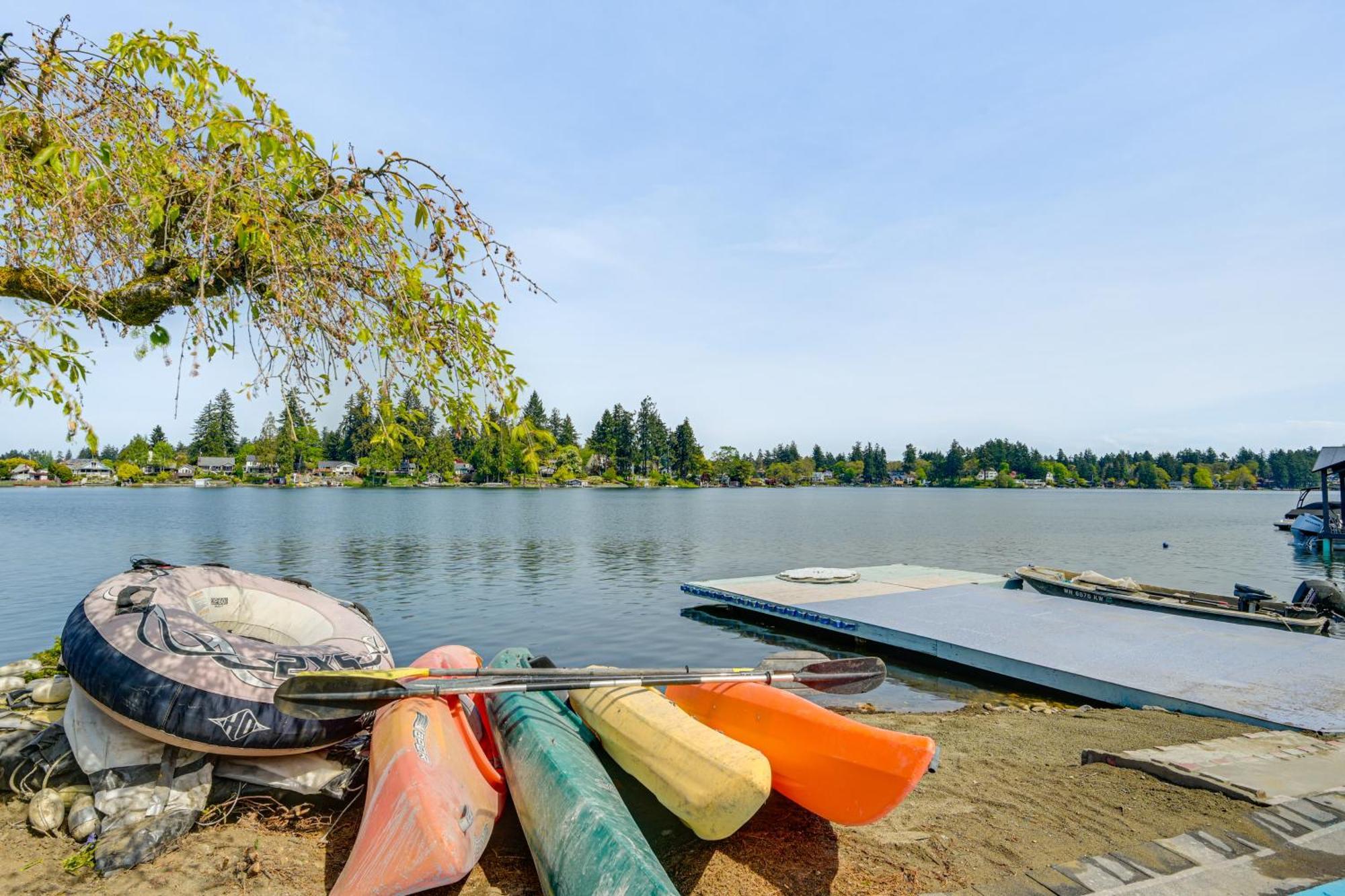 Tacoma Home On Steilacoom Lake With Dock! Buitenkant foto